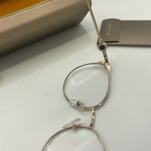 BVLGARI Optical Metal frame Cat eye Logo temple details - Picture 4 of 6